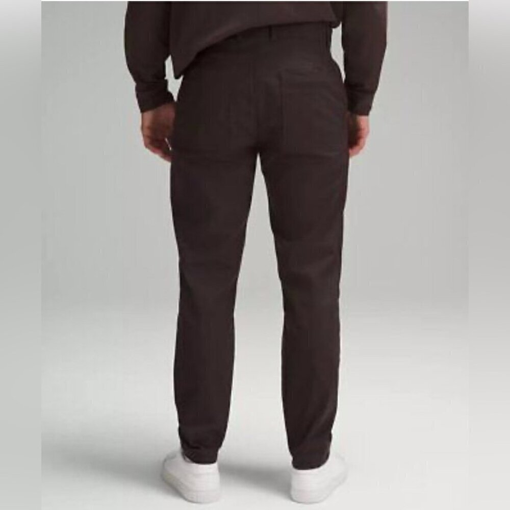 Lululemon Black Slim Tapered Stretch Twill Pants | Wrinkle-Resistant, 31